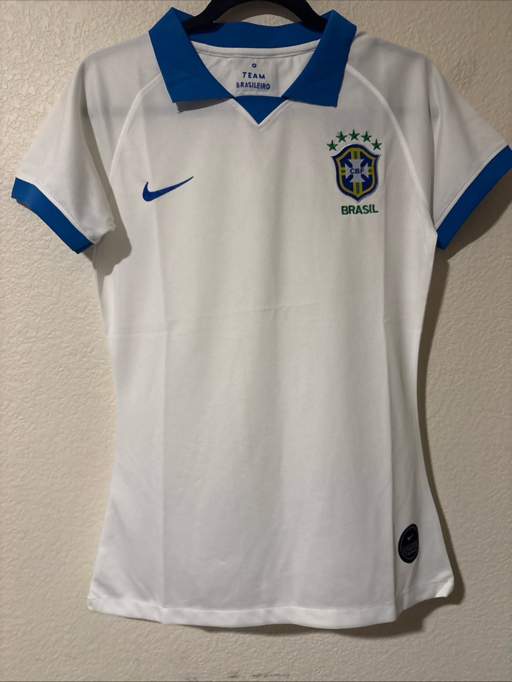 Nike Brazil Women's White & Blue Soccer Jersey